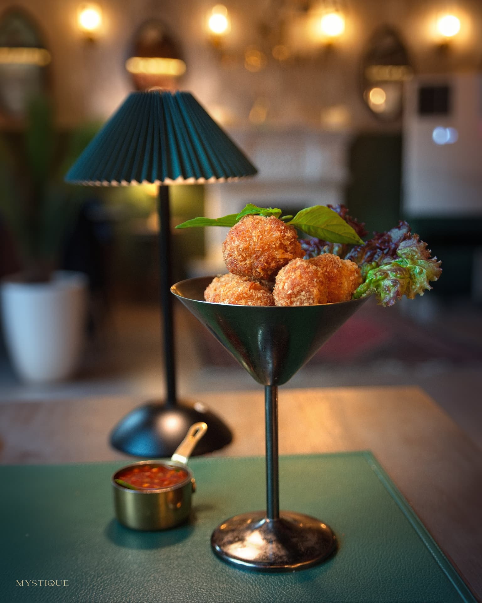 Golden Peri Peri Chicken Bites served at Mystique