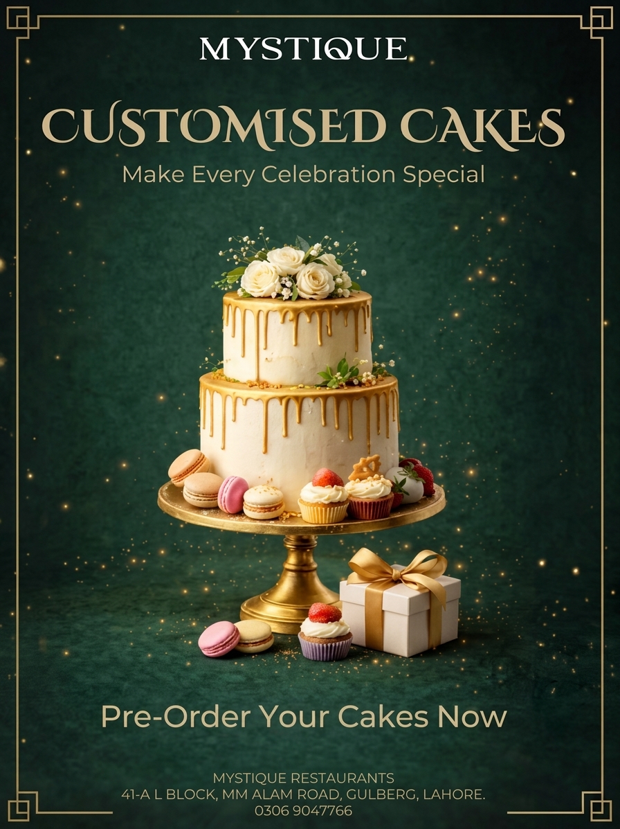Mystique customised cakes — pre-order for your celebration