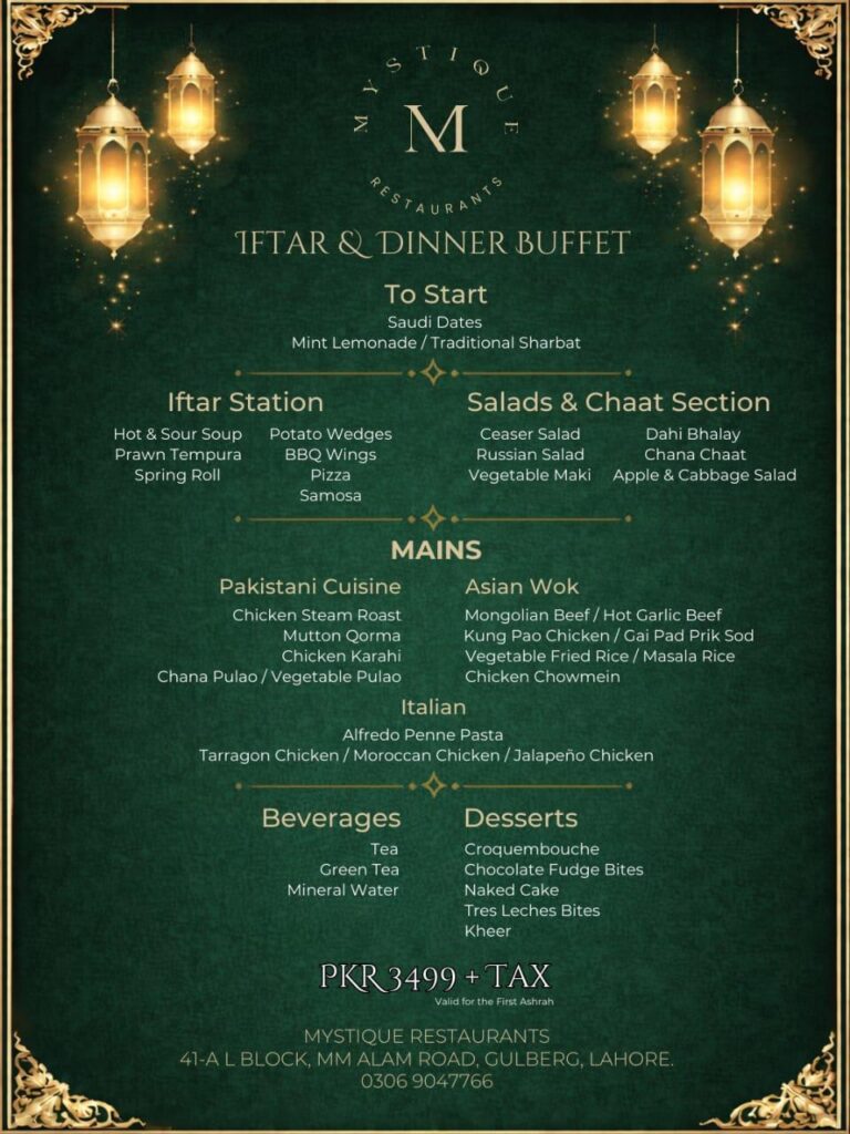 best iftar restaurants lahore